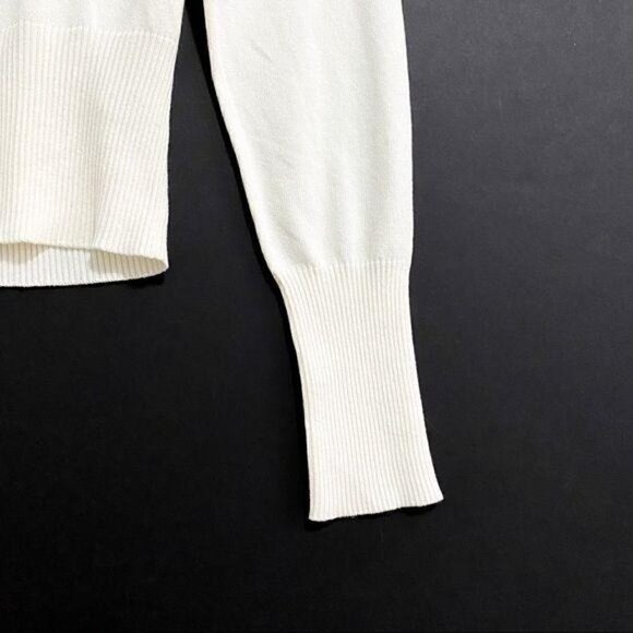 ASOS Off White Front Zip Cropped Top, Size 4 - Picture 9 of 12